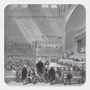 Sticker Carré Procès de Daniel O'Connell en 1844