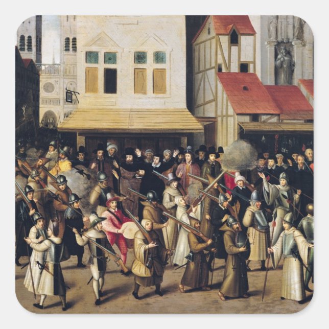 Sticker Carré Procession de la Sainte Ligue en 1590 (Devant)