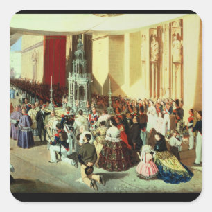 Sticker Carré Procession du Corpus Christi à Séville