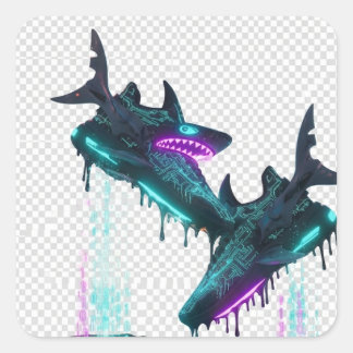 Sticker Carré Product Title: Vintage Echoes | Antique Typewriter