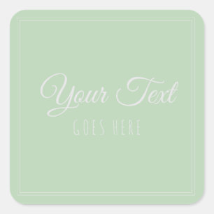 Sticker Carré Produit artisanal Vintage Simple Monnaie Vert