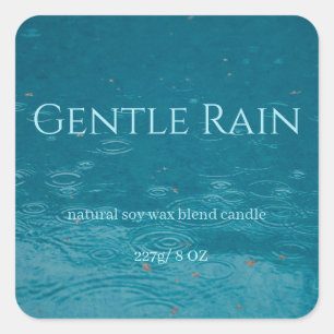 Sticker Carré Produit de pluie douce modifiable