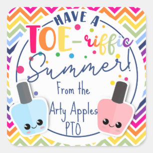 Sticker Carré produits à ongles d'été caryotes