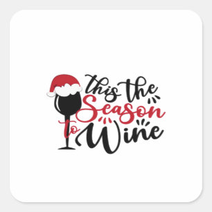 Sticker Carré Produits Abstraits de Lignes de Noël