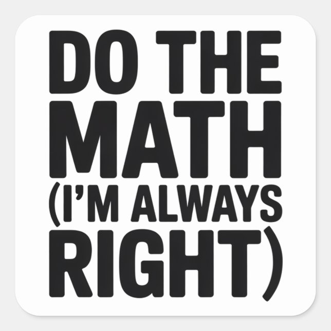 Sticker Carré Prof Humour de Prof de Maths Mémé Pun (Devant)