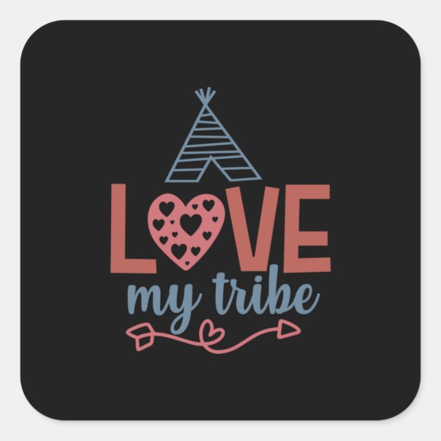 Sticker Carré Professeur Art Love My Tribe (Devant)