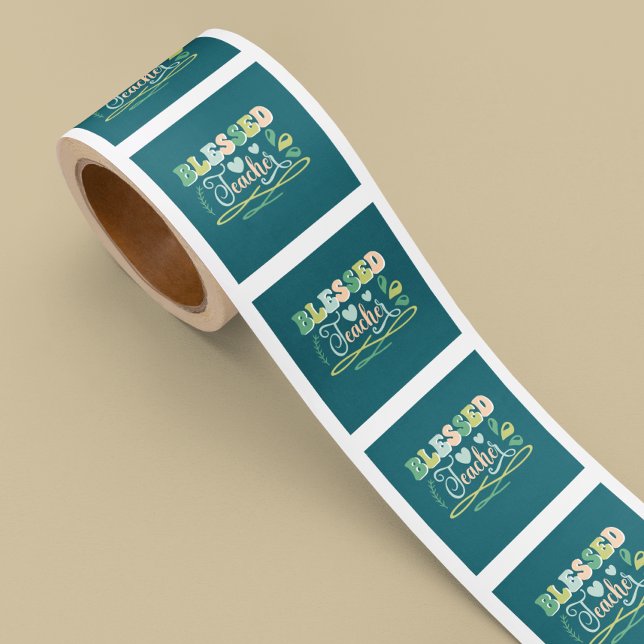 Sticker Carré Professeur béni Retour à la conception de l'école (Créateur téléchargé)