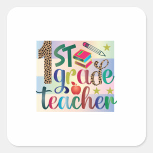 Sticker Carré Professeur Cadeaux   Enseignant de première année