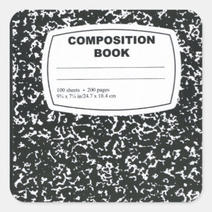 Sticker Carré Professeur de livre de composition