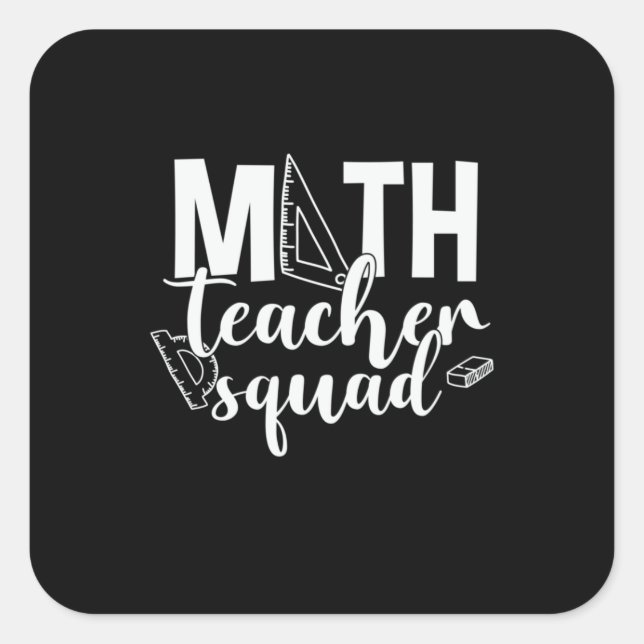 Sticker Carré Professeur de mathématiques Équipe d'enseignants d (Devant)