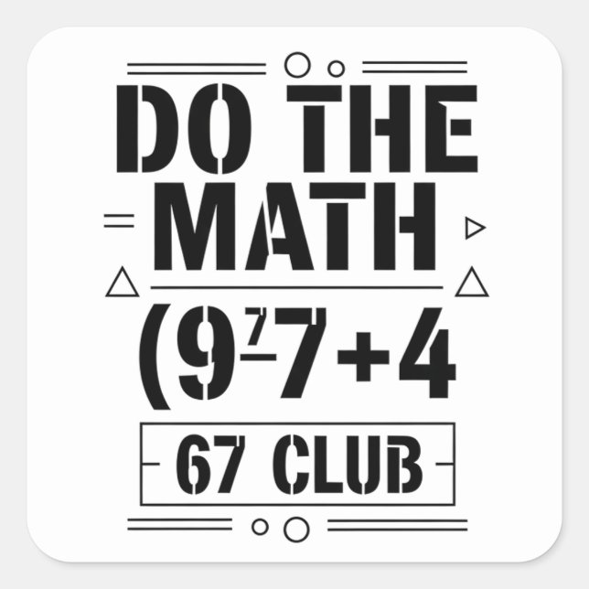 Sticker Carré Professeur de maths drôle Humour Meme Blague (Devant)
