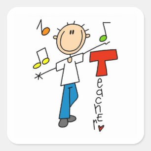 Sticker Carré Professeur de Musique