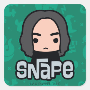 Sticker Carré Professeur Snape Cartoon Caractère Art