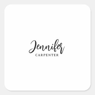 Sticker Carré Professionnel élégant moderne minimaliste ajouter 