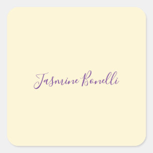 Sticker Carré Professionnel Minimaliste Moderne Couleur Beige Pa