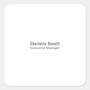 Sticker Carré Professionnel Moderne Minimaliste Simple