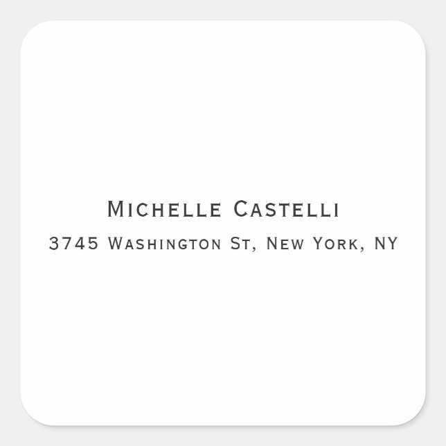 Sticker Carré Professionnel Unique Classique Simple (Devant)