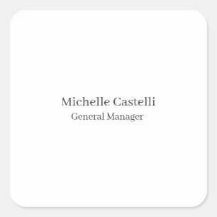 Sticker Carré Professionnel Unique Classique Simple