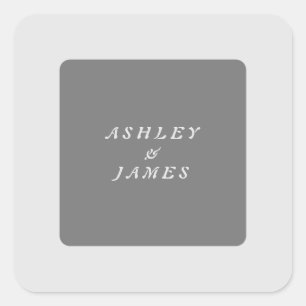 Sticker Carré Professionnellement elegant grey plain minimalist