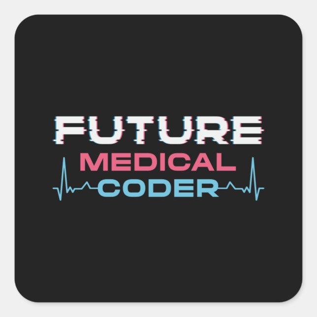 Sticker Carré Programmateur de codeur ICD futur Médicale (Devant)