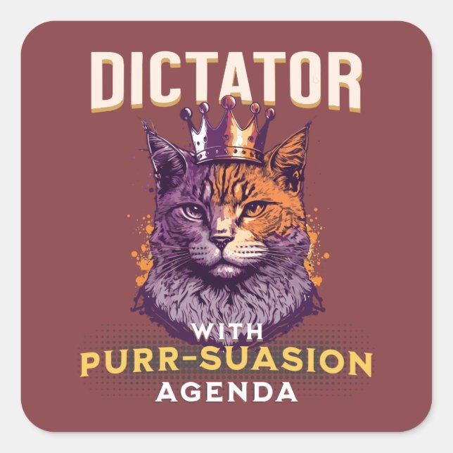 Sticker Carré Programme de la persuasion Conception amusante de  (Devant)