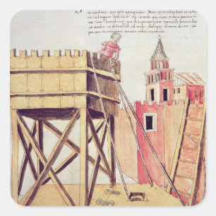 Sticker Carré Projet pour une tour de siège