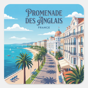 Sticker Carré Promenade des Anglais Nice France