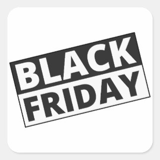 Sticker Carré Promotion de l'autocollant Black Friday