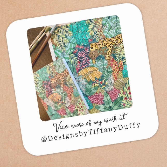 Sticker Carré Promotion des Modèles photo de médias sociaux (Créateur téléchargé)