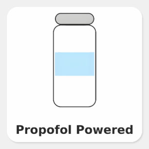 Sticker Carré Propofol Propulsé – Humour d'anesthésiste Drôle