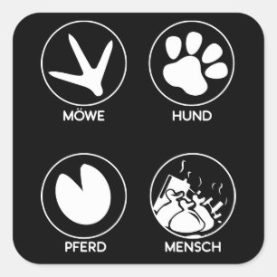 Sticker Carré Protection de la nature Protection du climat Chien