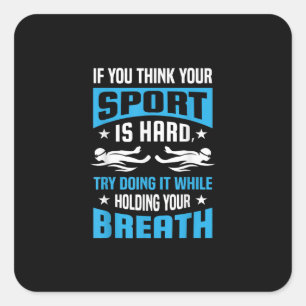 Sticker Carré Proud Swimming Lover