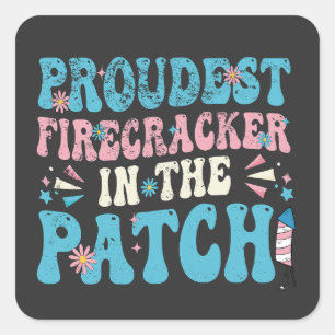 Sticker Carré Prouver le plus fière dans le Patch Juillet 4 Tran