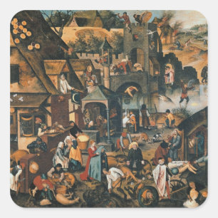 Sticker Carré Proverbes flamands