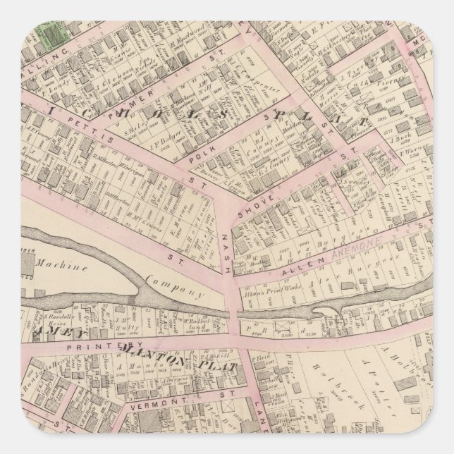 Sticker Carré Providence Rhode Island (Devant)