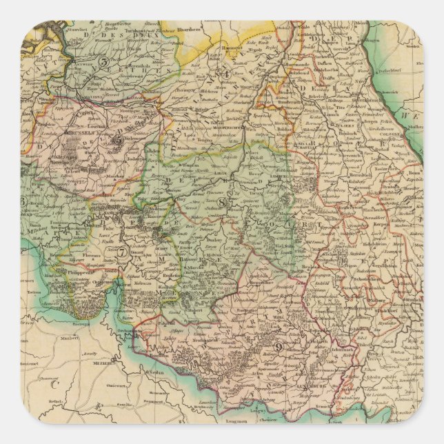 Sticker Carré provinces de Belgique (Devant)