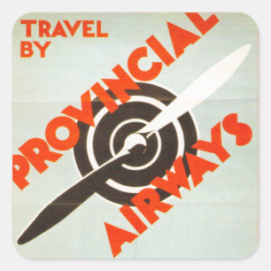 Sticker Carré Provincial Airways