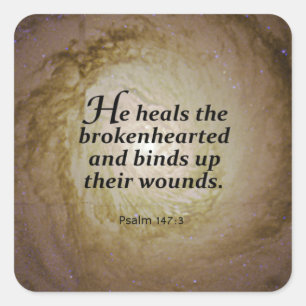 Sticker Carré Psaume 147:3