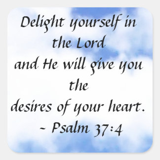 Sticker Carré Psaume 37:4