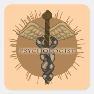 Sticker Carré Psychologue Caduceus