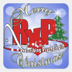 Sticker Carré Psychologue de Noël RxP.