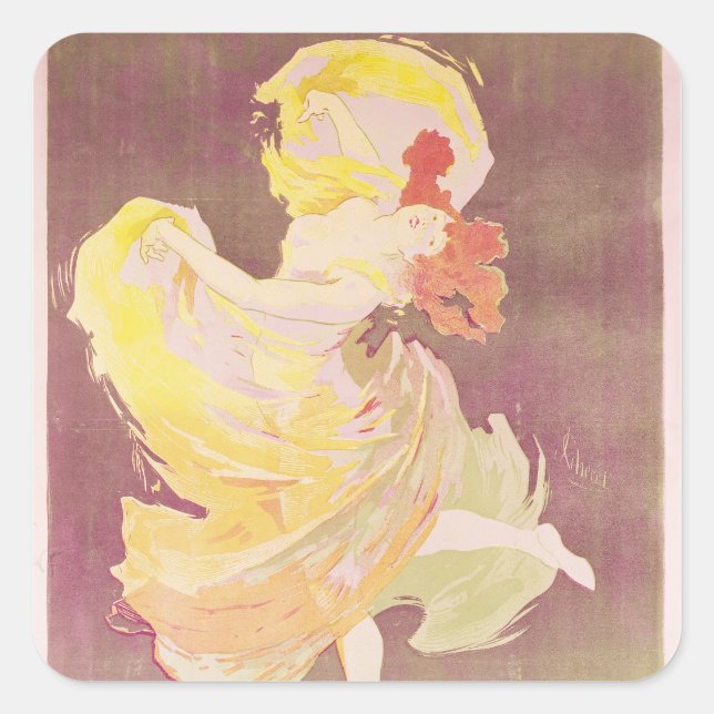 Sticker Carré Publicité d'affiche Loie Fuller (Devant)