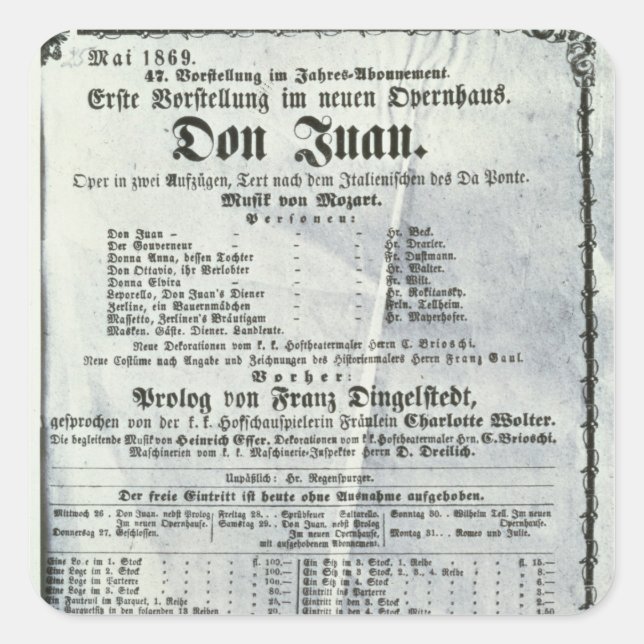 Sticker Carré Publicité par affichage une représentation de 'Don (Devant)