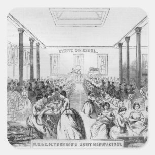 Sticker Carré Publicité pour la fabrication de jupe de Thomson