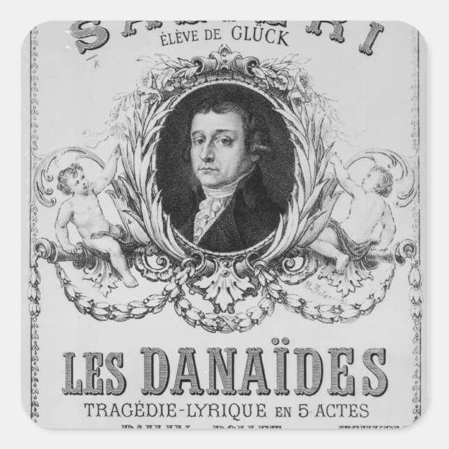 Sticker Carré Publicité pour 'Les Danaides' (Devant)