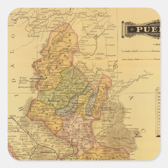 Sticker Carré Puebla (Devant)