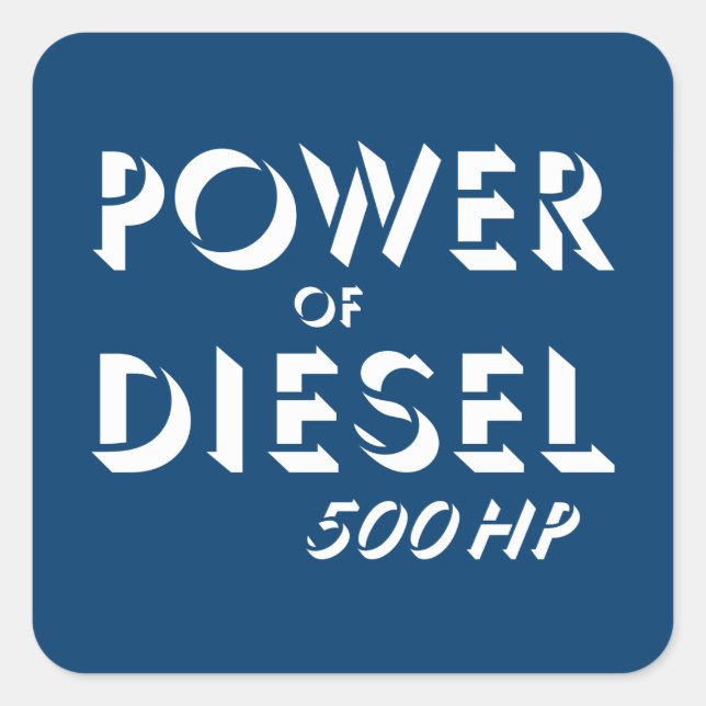 Sticker Carré Puissance du diesel (Devant)