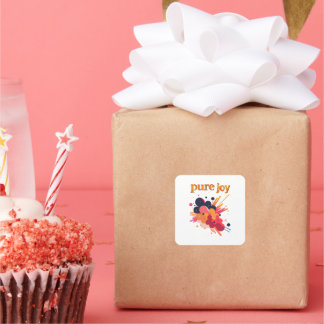 Sticker Carré "Pure Joy, pure you.” Positive Vibes Street Wear 