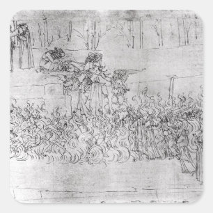 Sticker Carré Purgatoire, de la comédie divine de Dante