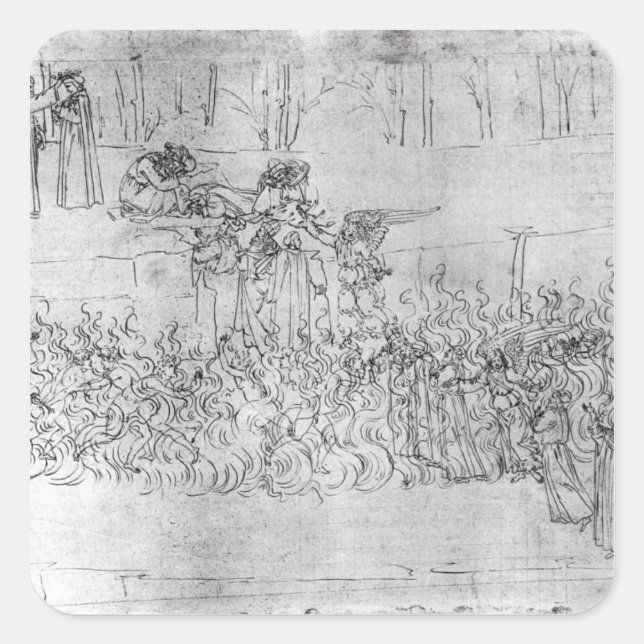 Sticker Carré Purgatoire, de la comédie divine de Dante (Devant)